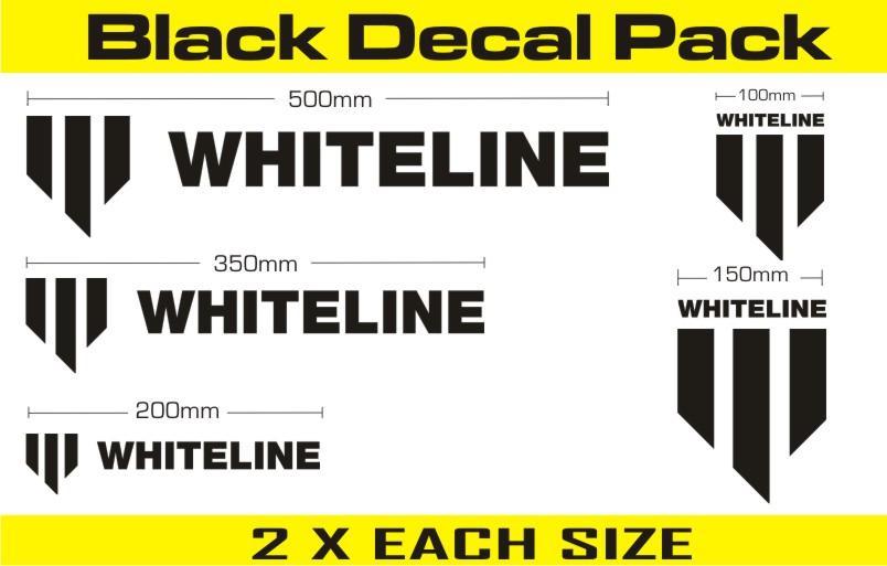 Whiteline Decal Kits 10 Pk Black