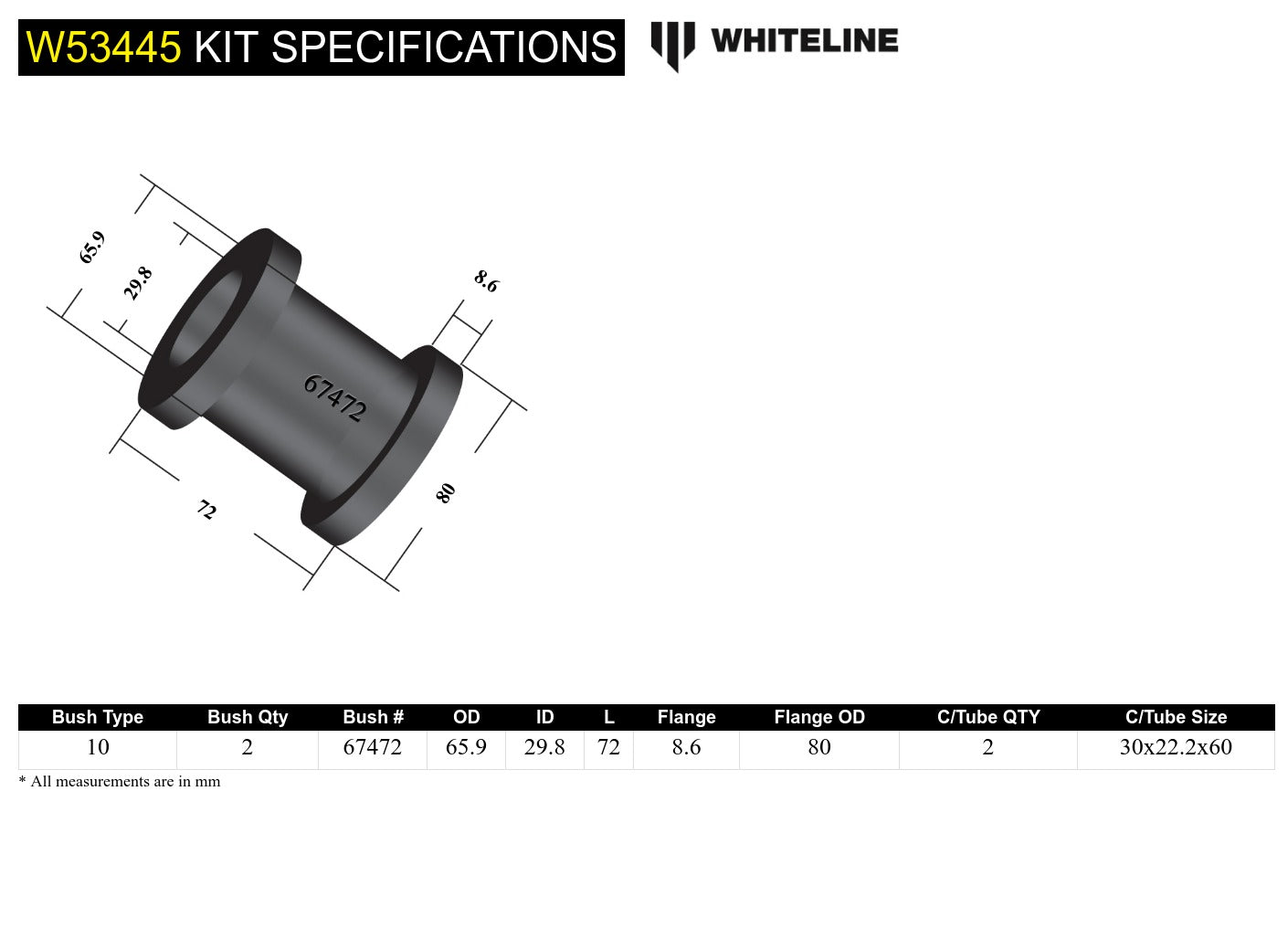 Front Control arm - lower inner rear bushing